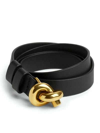 Bottega Veneta Knot Belt In Black