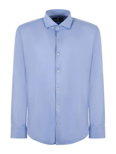 Hugo Boss Boss Shirt In Gnawed Blue