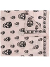 ALEXANDER MCQUEEN skull embroidered scarf,1106403Q01212188826