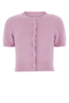 MAISON MARGIELA MAISON MARGIELA WOMAN LILAC ANGORA BLEND CARDIGAN