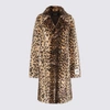 DOLCE & GABBANA DOLCE & GABBANA BEIGE AND BLACK FAUX FUR COAT