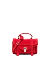PROENZA SCHOULER TINY PS1 SUEDE IN RED.,H00091 C003E