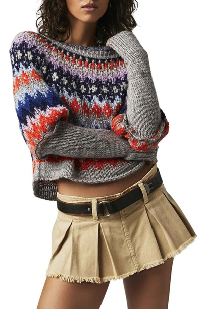 Free People Saturn Ombre Knit Sweater In Multi-yellow