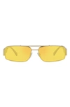 Versace Eyewear Rectangular Frame Sunglasses In Yellow