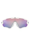 Oakley 31mm Rectangular Wrap Sunglasses In White