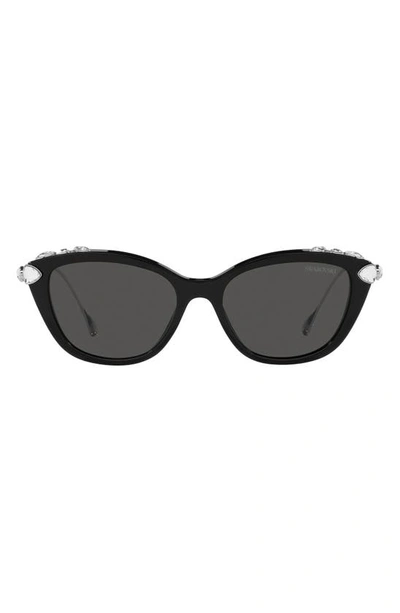 SWAROVSKI SWAROVSKI 55MM CAT EYE SUNGLASSES