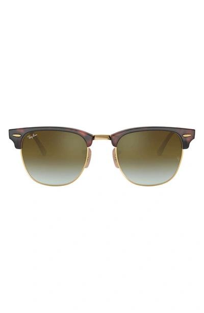 Ray Ban Clubmaster Square-frame Sunglasses In Green Flash