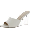 VERONICA BEARD DALI LUCITE WOMENS PADDED INSOLE WEDGE SANDALS