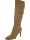 Nine West Richy2 Womens Faux Suede Pumps Knee-high Boots In Beige