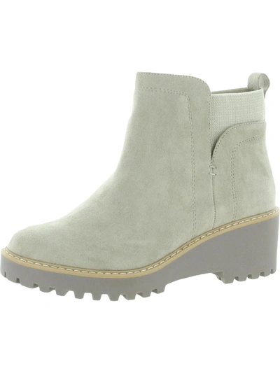 Dolce Vita Rielle Womens Stretch Ankle Ankle Boots In Beige