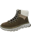 Zerogrand Cole Haan Explore Hiker Womens Suede Faux Fur Hiking Boots In Green