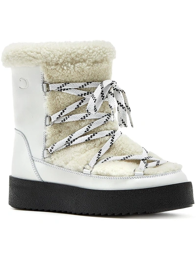 La Canadienne Eloise Leather Boot In White
