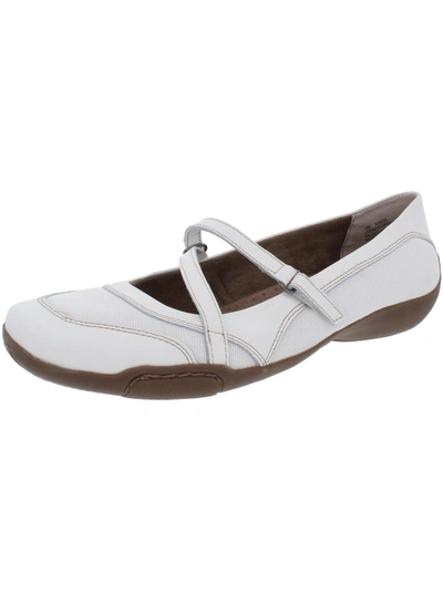 Auditions Crescent Womens Leather Strap Casual Shoes In White