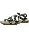 SUN + STONE ANGELAP WOMENS FAUX LEATHER STUDDED GLADIATOR SANDALS