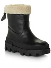 MONCLER MOSCOVA WOMENS LEATHER COLD ANKLE BOOTS