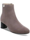 Alfani Sylus Womens Faux Suede Almond Toe Booties In Grey
