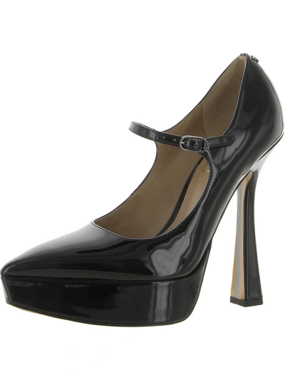 Sam Edelman Arie Womens Patent Pointed Toe Platform Heels In Black