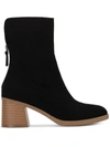 Sun + Stone Lyraa Womens Block Heel Laceless Ankle Boots In Black