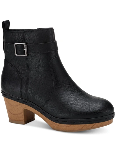 Style & Co Toryy Womens Faux Leather Clog Booties In Black