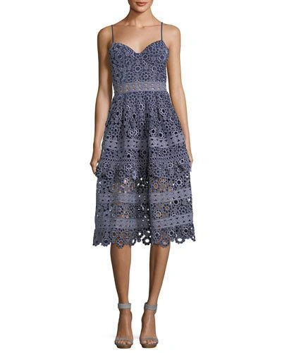 Self-portrait Floral Embroidered Cut-out Midi Dress In Grey