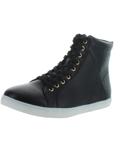 Masseys Callie Womens High-top Lace-up Fashion Sneakers In Black