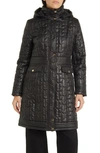 VIA SPIGA QUILTED HOODED COAT