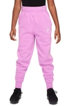 Nike Sportswear Club Fleece Big Kids' (girls') High-waisted Fitted Pants In Purple