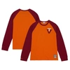Mitchell & Ness Men's  Orange Virginia Tech Hokies Legendary Slub Raglan Long Sleeve T-shirt In Orange