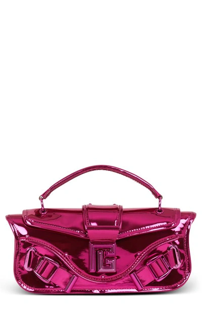 Balmain Blaze Leather Crossbody Pouch In Pink