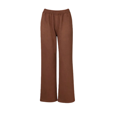 Marei 1998 Lunaria Faux Suede Relaxed Fit Pants In Honey Mustard Color In Brown