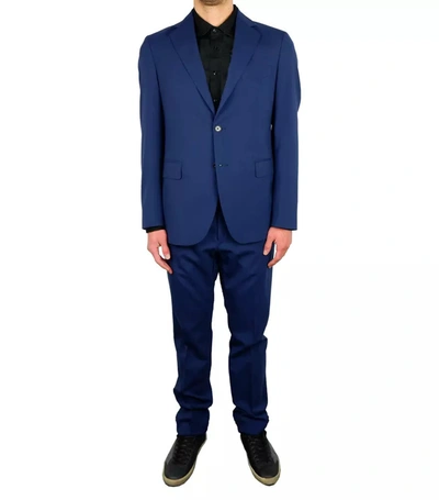 Aquascutum Blue Wool Suit