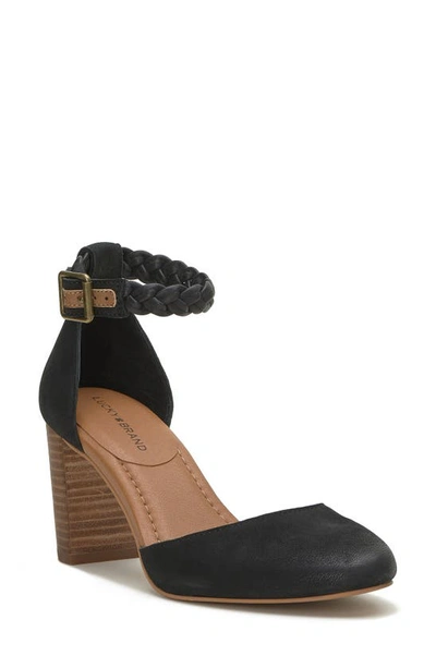 Lucky Brand Women's Kainda Braided Ankle-strap Block-heel Pumps In Black