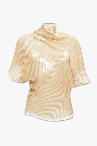 Rick Owens Sequin-embellished Silk T-shirt In New