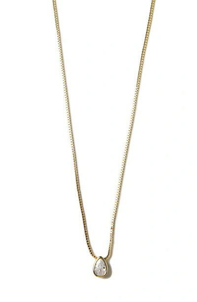 Argento Vivo Cubic Zirconia Pendant Necklace In Gold