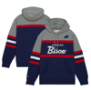 MITCHELL & NESS MITCHELL & NESS NAVY HOWARD BISON HEAD COACH PULLOVER HOODIE