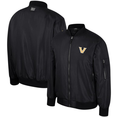 Colosseum Black Vanderbilt Commodores Full-zip Bomber Jacket