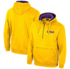 Colosseum Gold Lsu Tigers Half-zip Hoodie In Gold