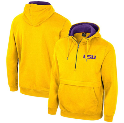 Colosseum Gold Lsu Tigers Half-zip Hoodie