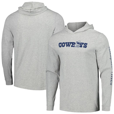 Vineyard Vines Heather Grey Dallas Cowboys Wordmark Retro Joe Long Sleeve Hoodie T-shirt