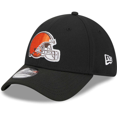 New Era Black Cleveland Browns  Main 39thirty Flex Hat