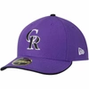 NEW ERA NEW ERA PURPLE COLORADO ROCKIES ALTERNATE 2 AUTHENTIC COLLECTION ON-FIELD LOW PROFILE 59FIFTY FITTED