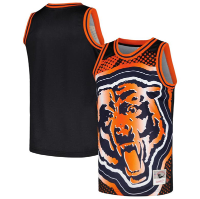 Mitchell & Ness Black Chicago Bears Big Face 7.0 Fashion Tank Top In Navy