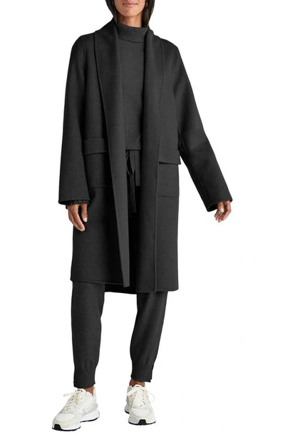 Splendid Icon Shawl Collar Coat In Black