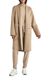 Splendid Icon Shawl Collar Coat In Heather Camel
