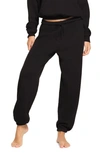 Skims Classic Cotton Blend Drawstring Joggers In Onyx