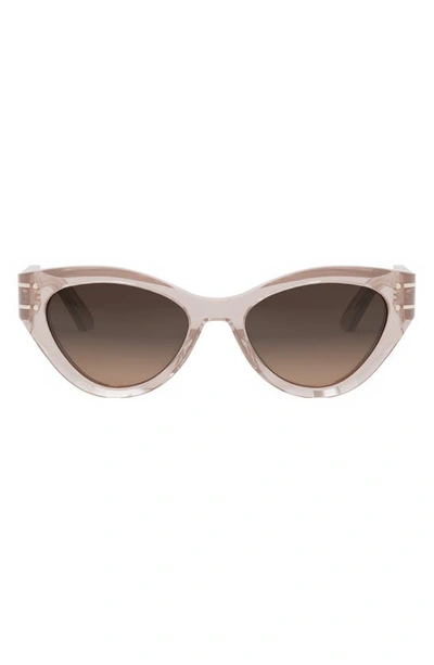 Dior Signature B7i Cat Eye Sunglasses, 52mm In Pink/brown Gradient