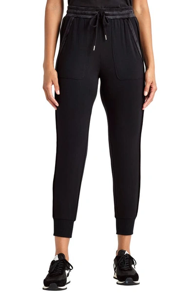 Splendid Supersoft Bliss Jogger Ankle Trousers In Black