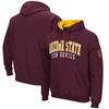 COLOSSEUM COLOSSEUM MAROON ARIZONA STATE SUN DEVILS DOUBLE ARCH PULLOVER HOODIE