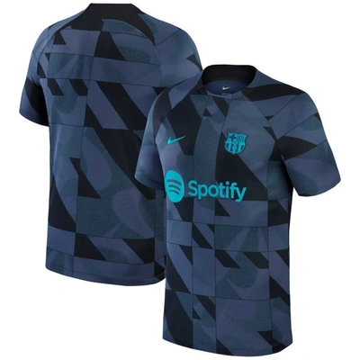 Nike Fc Barcelona Academy Pro Third  Men's Dri-fit Soccer Pre-match Top In Blue