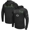 Colosseum Black Georgia Bulldogs Big & Tall Oht Military Appreciation Tango Long Sleeve Hoodie T-shi In Black